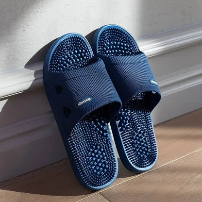 Men's Platform Slide Slippers Massage Non Slip for Beach Pool and Bathroom