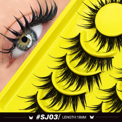 Cat Eye Manga Lashes | 3D Faux Mink Wispy Natural Winged Elongated False Eyelashes