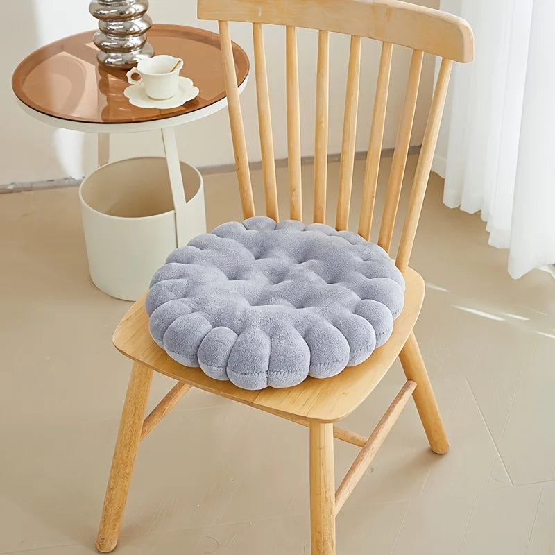 Large Biscuit Shape Plush Cushion – Soft Decorative Cookie Seat Pad for Chair, Floor & Tatami