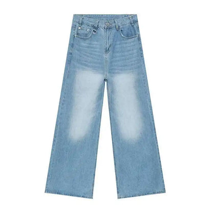 Vintage Wide-Leg Jeans – Men's Camo & Washed Denim
