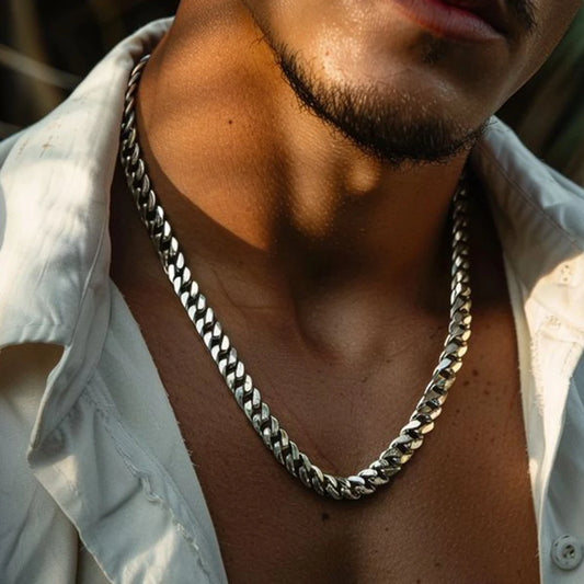 Men's Stainless Steel Cuban Link Chain Necklace Waterproof