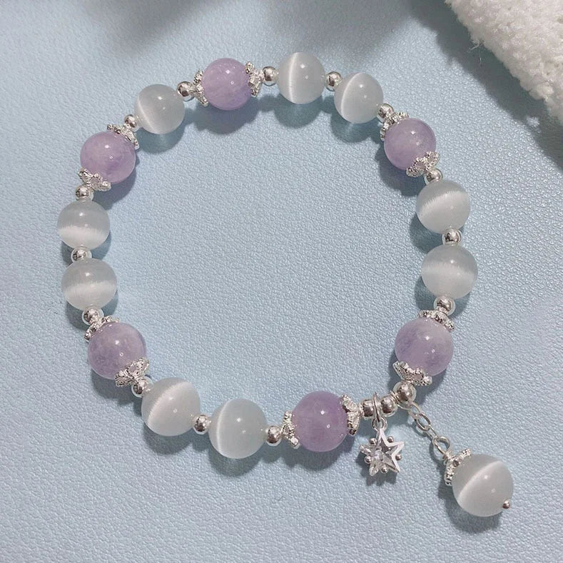 Women's Crystal Beads Bracelet | Korean Flower, Fox & Feather Tassel Friendship Jewelry Gift