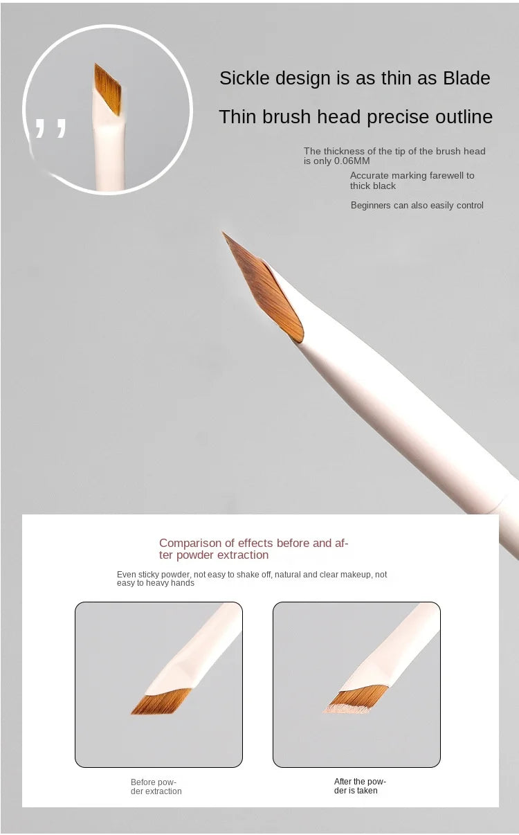 Upgrade Blade Eyeliner & Eyebrow Brush | Ultra Thin Fine Angle Flat Brush for Precise Eye Makeup