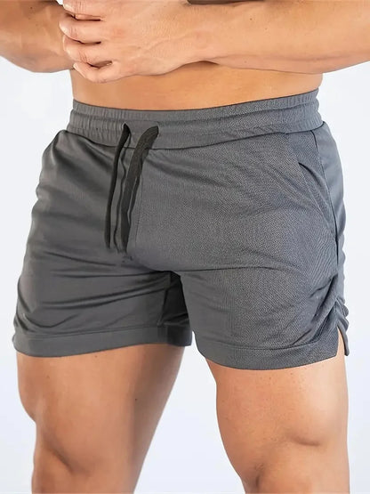 Men's Athletic Gym & Running Shorts – Elastic Waist, Pockets, Solid Color | M–XXXL