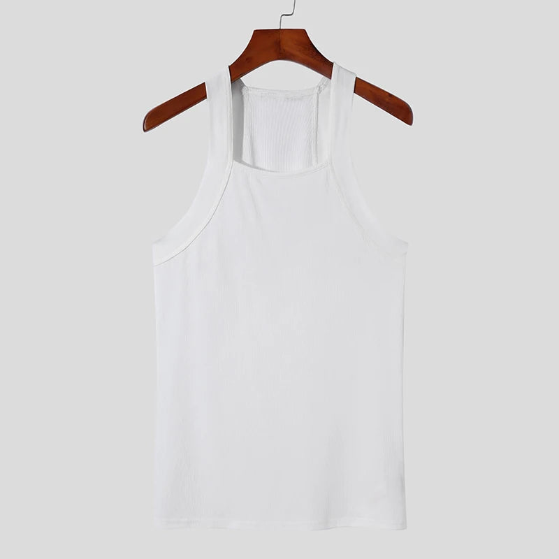 Men's Solid Color Sports Tank Top – Sleeveless Gym Vest, Streetwear | S–5XL