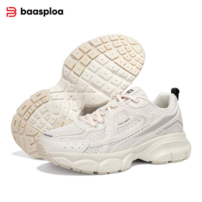 Women's Lightweight Mesh Running Sneakers – Breathable Lace-Up Sport Shoes