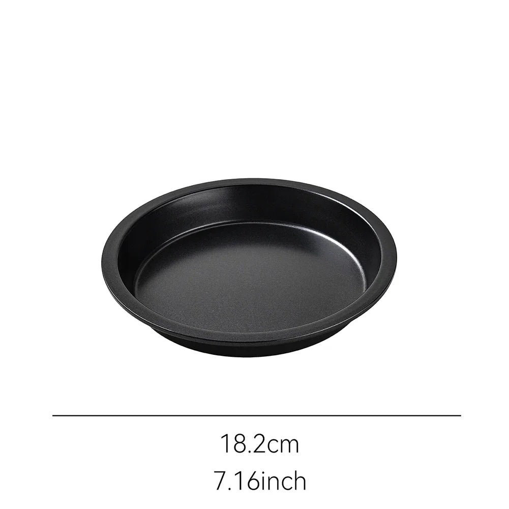 Non-Stick Carbon Steel Pizza Pan | 6–10 inch Black Baking Pan for Oven, Microwave & Chip Tray