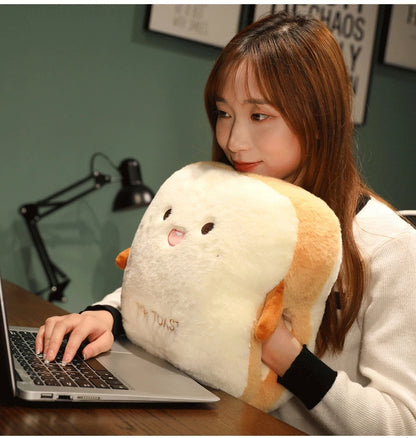 Plush Toast Bread Pillow – Soft Simulation Food Cushion & Kids Toy Gift