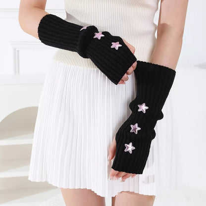 Star Fingerless Gloves – Knit Accessory Gloves for Women