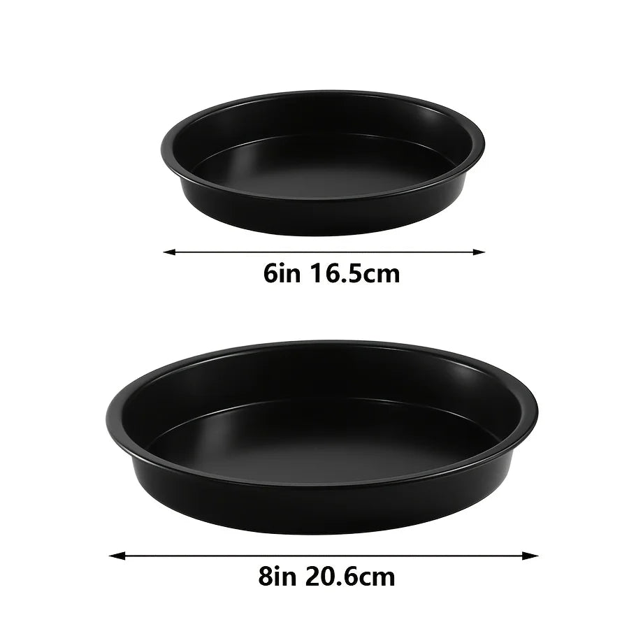 Non-Stick Round Pizza Tray | 6–10 inch Carbon Steel Baking Tray for Home & Restaurant