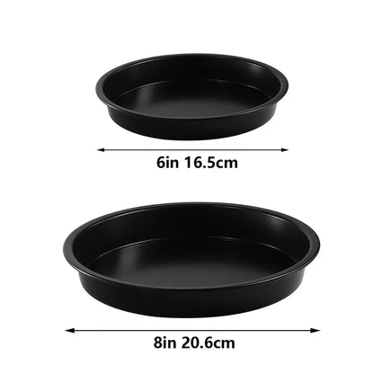 Non-Stick Round Pizza Tray | 6–10 inch Carbon Steel Baking Tray for Home & Restaurant