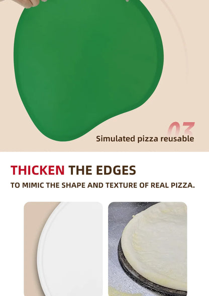 13-inch Silicone Pizza Tossing & Spinning Dough | Multi-Color Practice Crust for Professional & Home Chefs