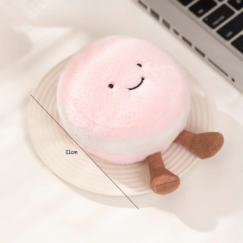 Delicious Dessert Plush Dolls | 10–14cm Smiling Egg Tart, Macaron & Madeleine Food Plushies