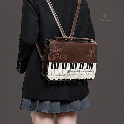 Vintage Piano Ita Bag – Y2K Aesthetic Crossbody & Shoulder Handbag for Women