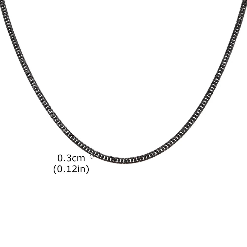 Men's Stainless Steel Cuban Link Chain Necklace Waterproof