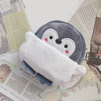 Plush Cartoon Animal Coin Purse with Zipper