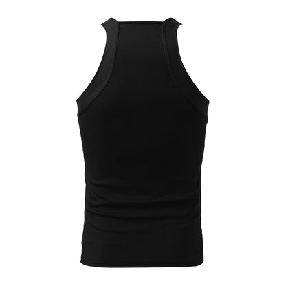 Men's Solid Color Sports Tank Top – Sleeveless Gym Vest, Streetwear | S–5XL