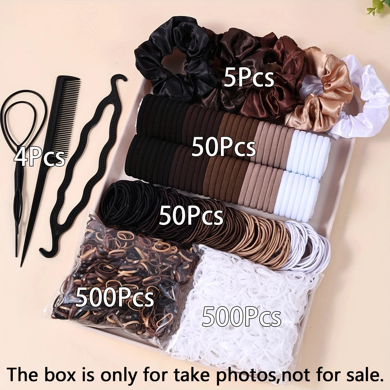 Women's Hair Accessories Set | 1109pcs Scrunchies, Rubber Bands, Hair Ties & Headbands