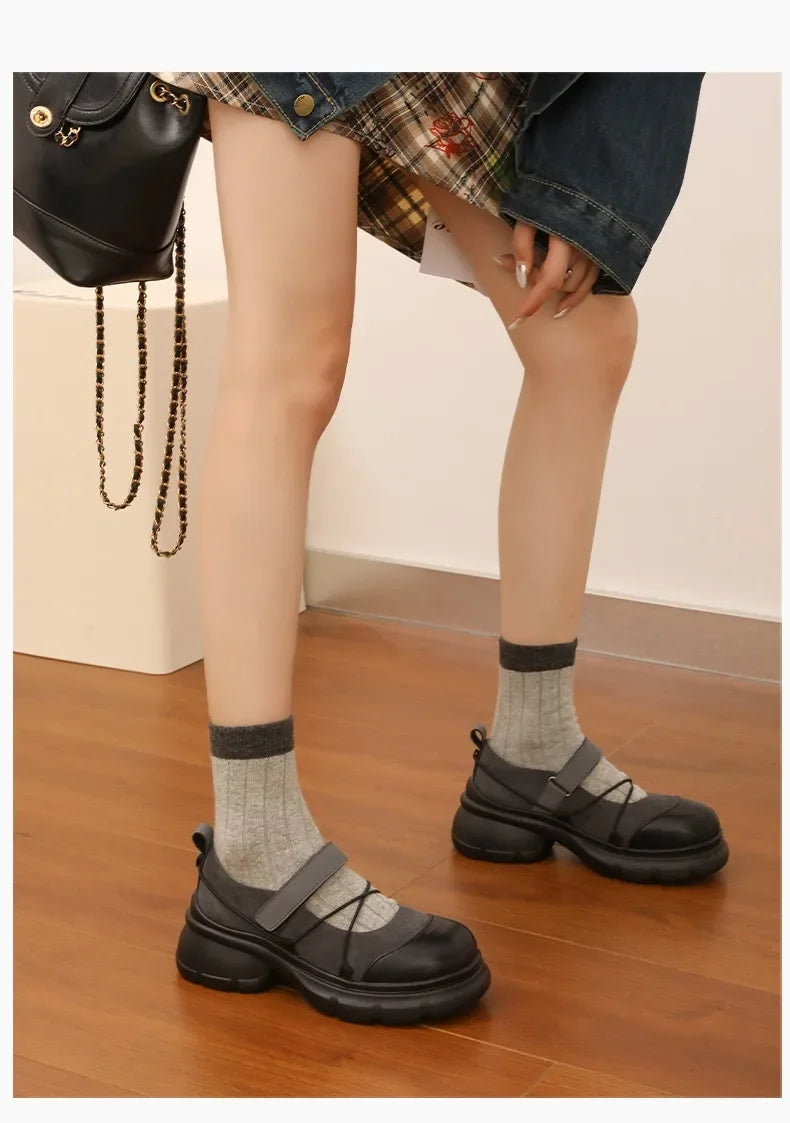 Butterfly Knot Platform Mary Jane Sneakers for Women