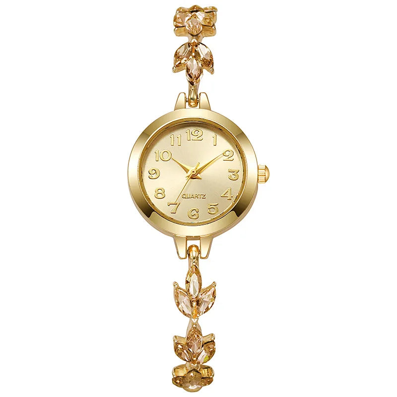 Women's Elegant Rhinestone Bracelet Watch | Luxury Quartz Wristwatch Gift for Girls