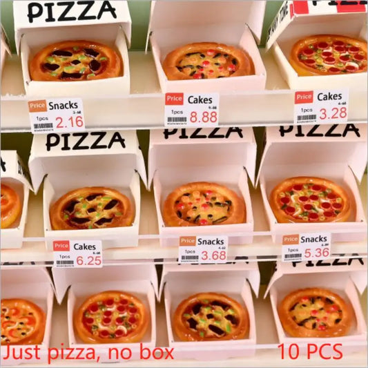 Cute Miniature Pizza Dollhouse Toy Set | 6–10pcs 1/12 Scale Kitchen Food Model for Kids & Collectors