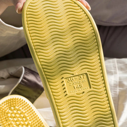 Men's Platform Slide Slippers Massage Non Slip for Beach Pool and Bathroom