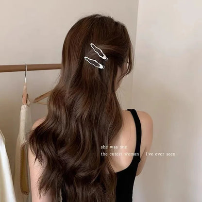 Women's & Girls' Y2K Silver Metal Star Hair Clips | 24pcs Seamless Duckbill Clip Set