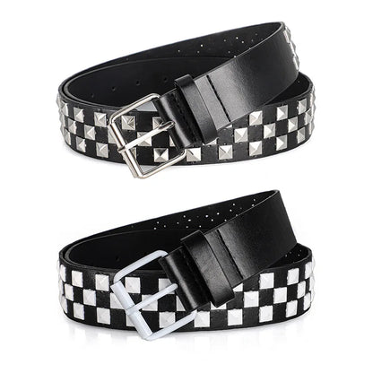 Unisex Rivet Belt – Punk Rock Y2K Dopamine Style | Men & Women