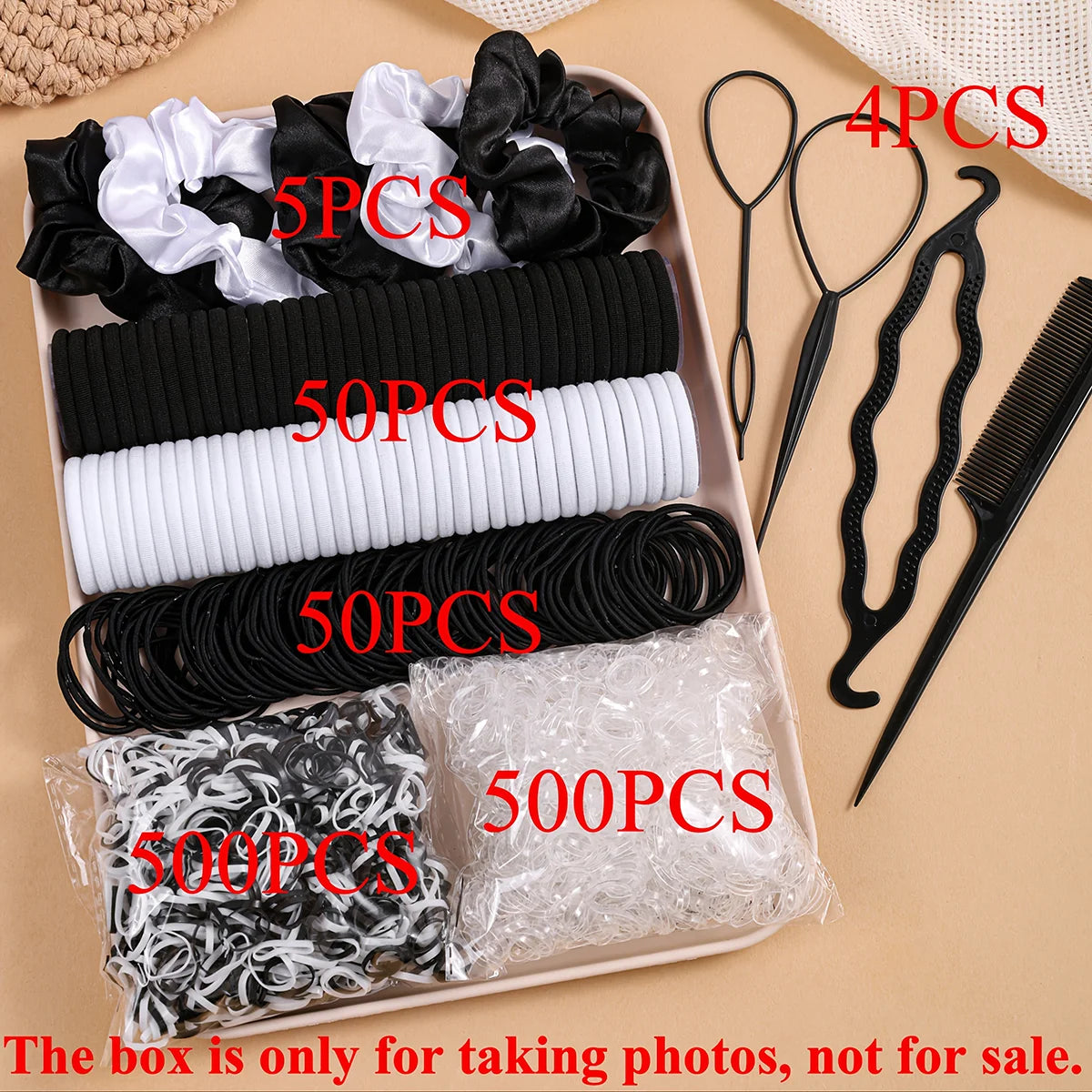 Women's Hair Accessories Set | 1109pcs Scrunchies, Rubber Bands, Hair Ties & Headbands
