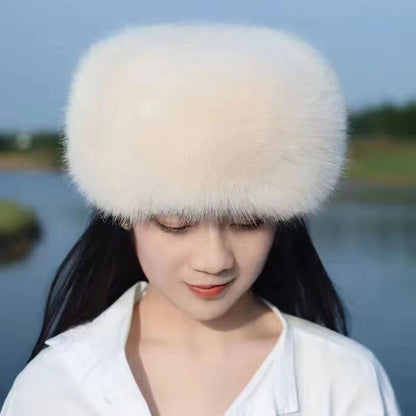 Women's Fluffy Faux Fur Winter Hat – Warm Windproof Bucket & Bomber Cap
