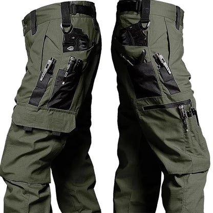 Men's Tactical Work Pants | Waterproof Multi-Pocket Cargo Trousers for Outdoor Hiking & Workwear