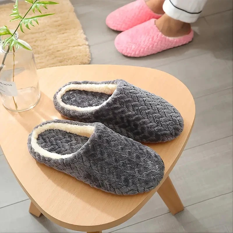 Fluffy Unisex Indoor Slippers – Soft Lightweight Anti-Slip House Slides Men and Women