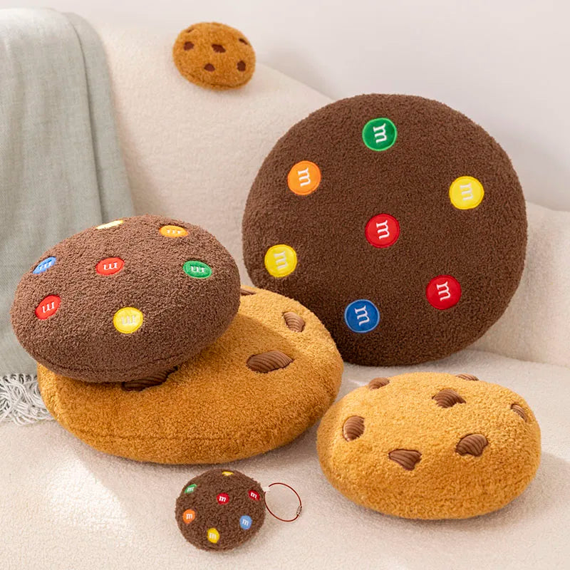 Kawaii Chocolate Cookie Plush Pillow — Squishy Stuffed Toy & Decor