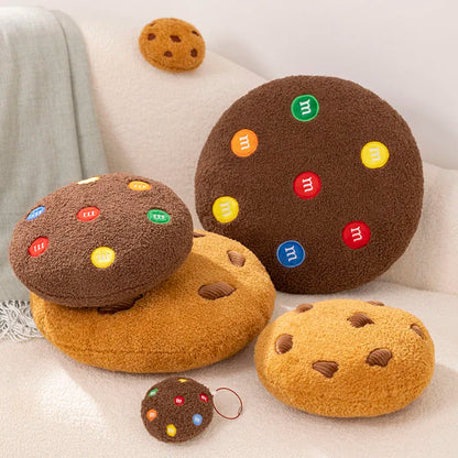 Kawaii Chocolate Cookie Plush Pillow — Squishy Stuffed Toy & Decor