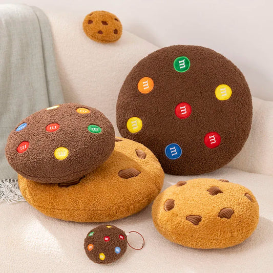 Kawaii Chocolate Cookie Plush Pillow — Squishy Stuffed Toy & Decor