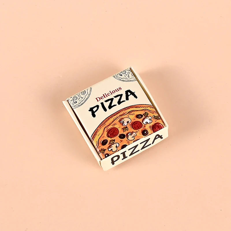 Cute Miniature Pizza Dollhouse Toy Set | 6–10pcs 1/12 Scale Kitchen Food Model for Kids & Collectors