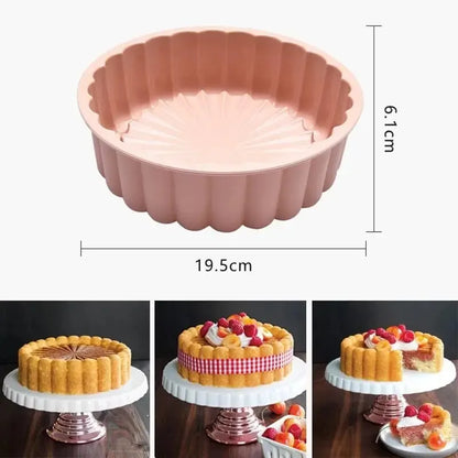 Silicone Sunflower Cake Mold – Round Non-Stick DIY Baking Pan