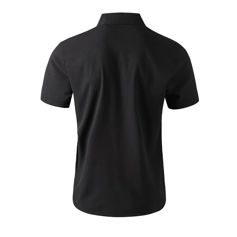 Men's Business Casual Short Sleeve Shirt | Wrinkle-Free Summer Top