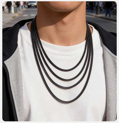Men's Stainless Steel Cuban Link Chain Necklace Waterproof