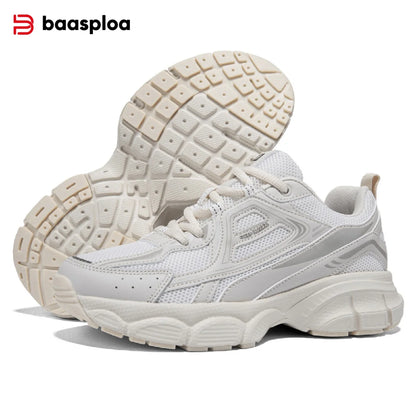 Women's Lightweight Mesh Running Sneakers – Breathable Lace-Up Sport Shoes