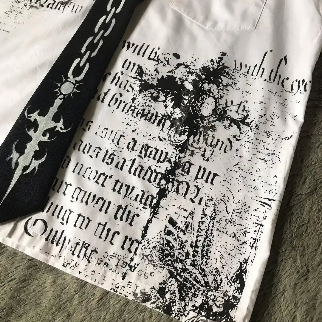 Men's Y2K Gothic Skull Graphic Tee – Affliction-Style Streetwear | Sizes L–4XL