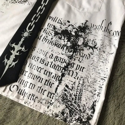 Men's Y2K Gothic Skull Graphic Tee – Affliction-Style Streetwear | Sizes L–4XL