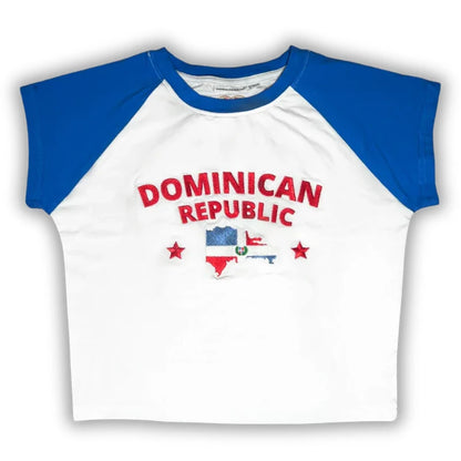 Caribbean Islands Embroidered Graphic Crop Top for Women