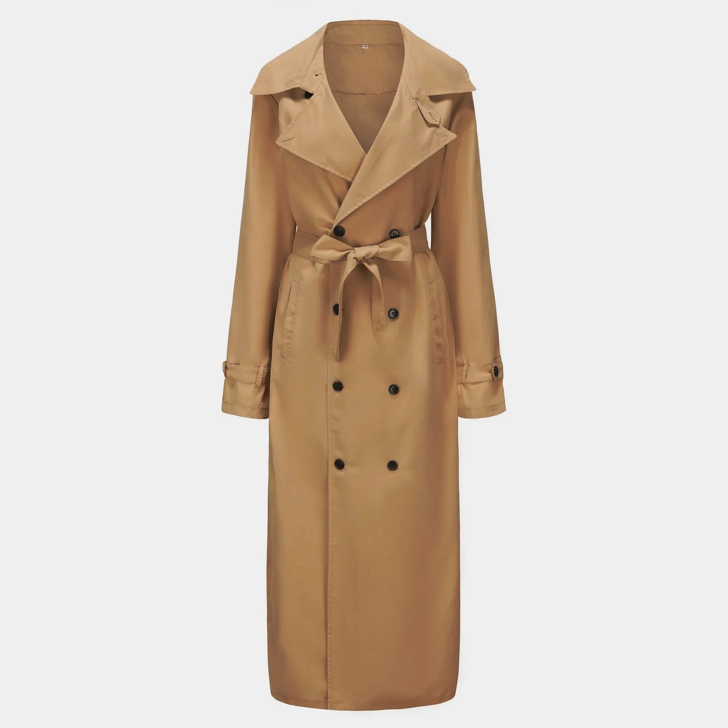 Men's Overlong British Trench Coat – Streetwear Epaulet Design, Loose Fit | S–XXL