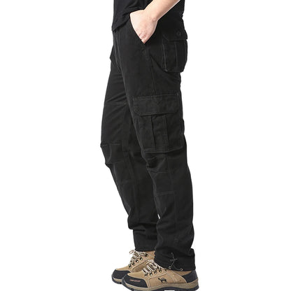 Men's Large Pocket Loose Overalls | Outdoor Sports Jogging Tactical Pants with Elastic Waist