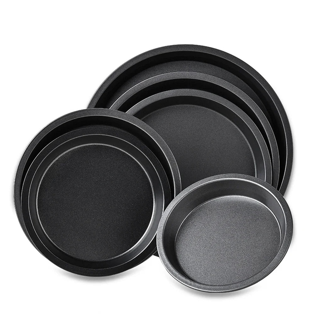 Non-Stick Carbon Steel Pizza Pan | 6–10 inch Black Baking Pan for Oven, Microwave & Chip Tray