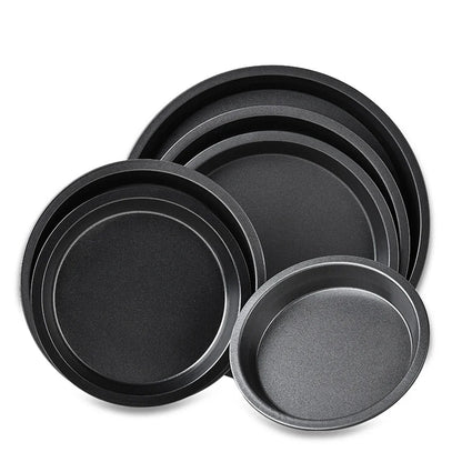 Non-Stick Carbon Steel Pizza Pan | 6–10 inch Black Baking Pan for Oven, Microwave & Chip Tray