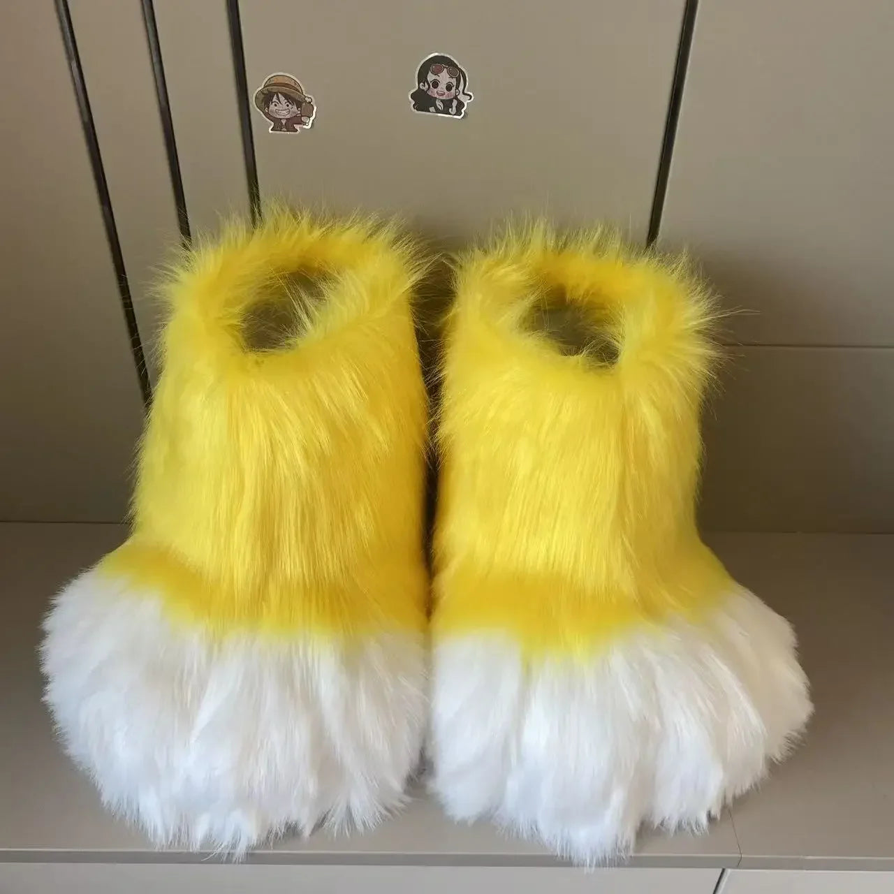 Fluffy Fursuit Paw Shoes Cosplay Animal Boots for Halloween and Conventions