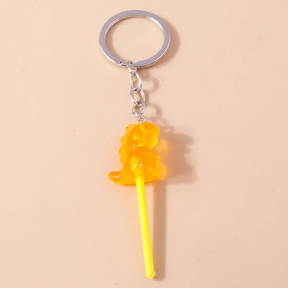 3D Simulation Food Keychain – Cute Resin Lollipop, Donut & Snack Key Ring Charms