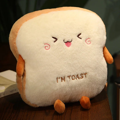 Plush Toast Bread Pillow – Soft Simulation Food Cushion & Kids Toy Gift